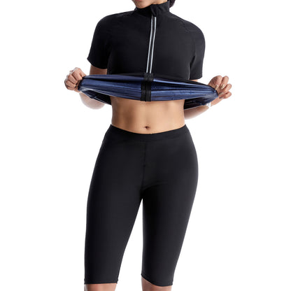 Women’s Sauna Sweat Suit Short Sleeve & Shorts