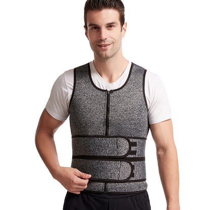 Men’s Sauna Waist Trainer Vest with Double Belt